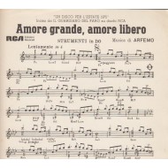 Spartito Music Sheet di `Amore grande, amore libero` -