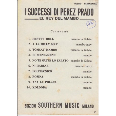 Spartito Music Sheet di `Pretty Doll, A la Billy May, Tomcat Mambo, El Mene Mene, No te quite lo zapato - mambo,