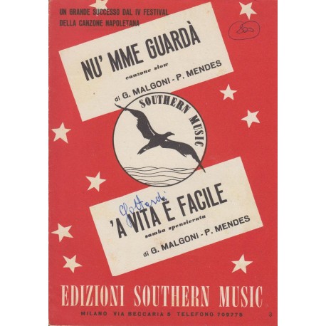 Spartito Music Sheet di `Nù Mme Guardà, A' vita è facile` - slow, samba spensierata