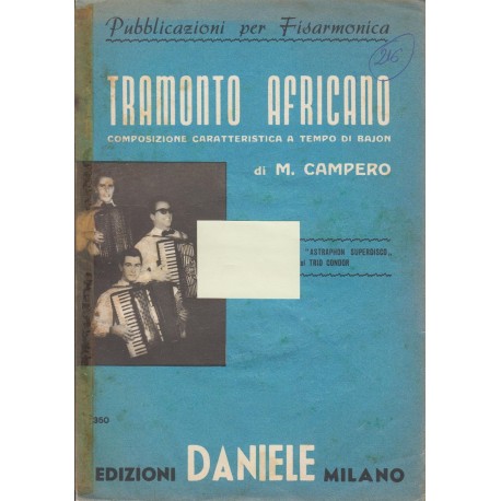 Spartito Music Sheet di `Tramonto Africano` - bajon