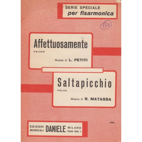 Spartito Music Sheet di `Affettuosamente, Saltapicchio` - Valzer, Polca
