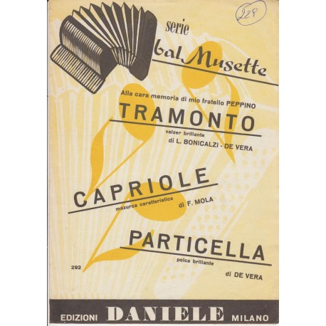 Spartito Music Sheet di `Tramonto, Capriole, Particella` - valzer brillante, mazurca caratteristica