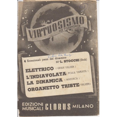 Spartito Music Sheet di `Elettrico, L'Indiavolata, La Dinamica, Organetto Triste` - valzer, polka variata,