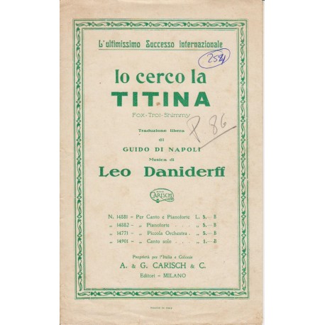 Spartito Music Sheet di `Io cerco la Titina` - Fox trot shimmy