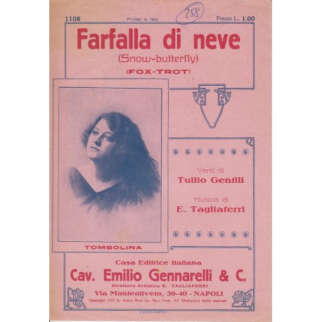Spartito Music Sheet di `Farfalla di neve` - Fox trot