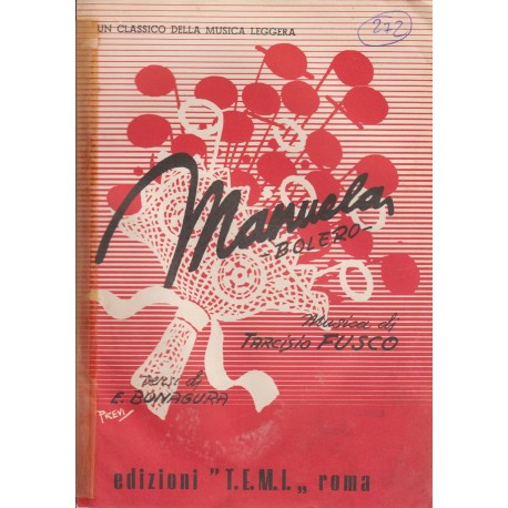 Spartito Music Sheet di `Manuela` - bolero