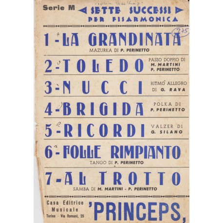 Spartito Music Sheet di `La Grandinata - samba, mazurka, gran passo doppio