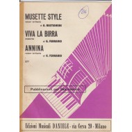 Spartito Music Sheet di `Musette Style, Viva la Birra, Annina` - Valzer brillante, mazurca,