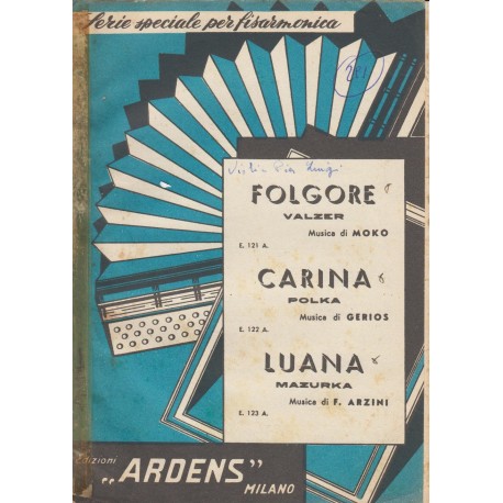 Spartito Music Sheet di `Folgore, Carina, Luana` - valzer, polka, mazurka