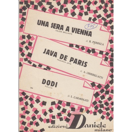 Spartito Music Sheet di `Una sera a  Vienna, Java de Paris, Dodi` - valzer brillante, mazurca, polca