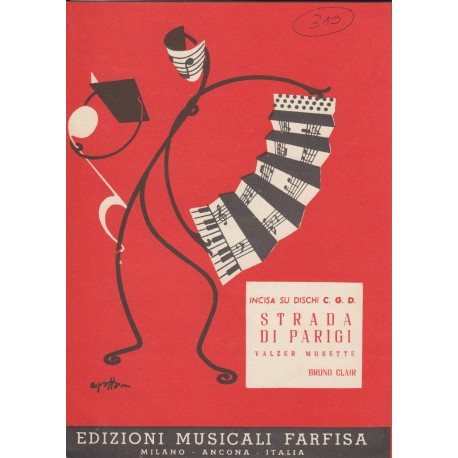 Spartito Music Sheet di `Strada di Parigi` - vazer musette