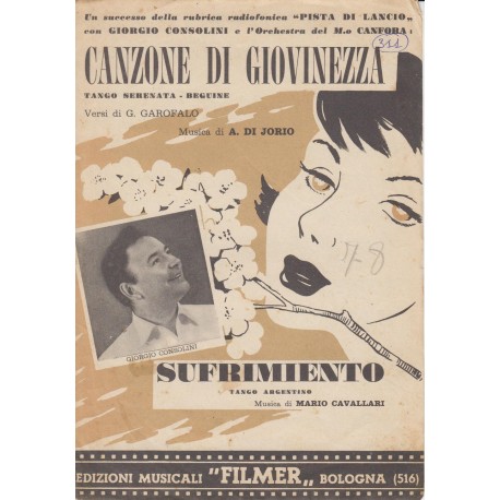 Spartito Music Sheet di `Sufrimiento, Canzone di giovinezza` - tango serenata