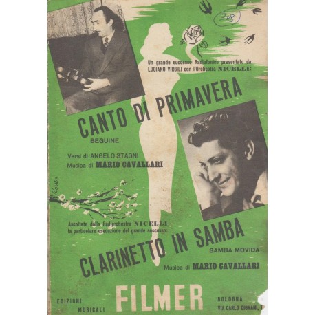 Spartito Music Sheet di `Canto di Primavera, Clarinetto in samba` - Beguine, samba