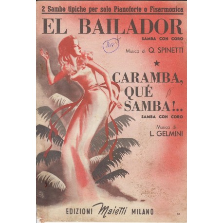 Spartito Music Sheet di `El Bailador, Caramba que samba` - Samba con coro
