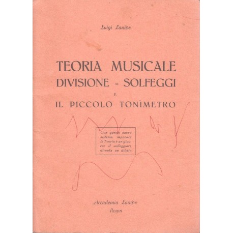 LUIGI LANARO - Teoria Musicale Divisione e Solfeggio.