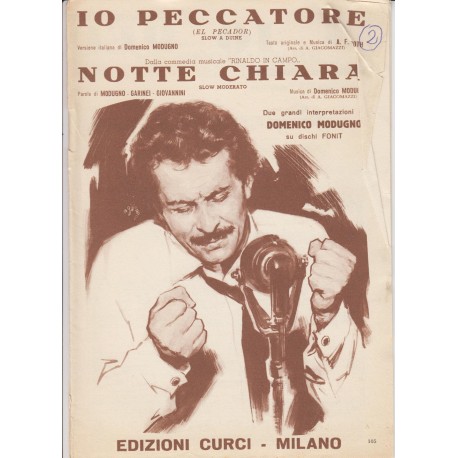 Spartito Music Sheet di `Io Peccatore, Notte Chiara` - Slow a Duine, Slow Moderato