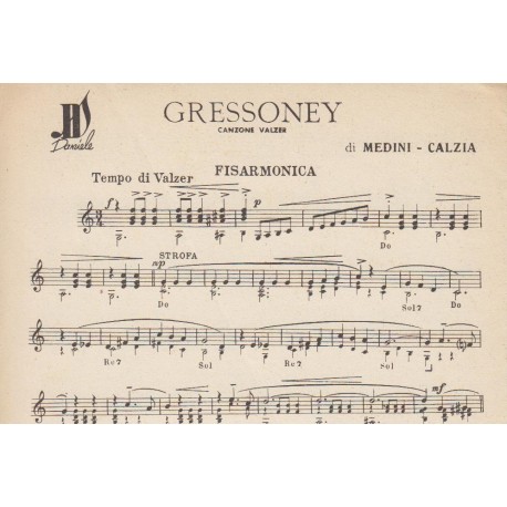 Spartito Music Sheet di `Biricchino, Gressoney` - Valzer,