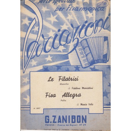 Spartito Music Sheet di `Le Filatrici, Fisa Allegra` - Mazurka, Polka