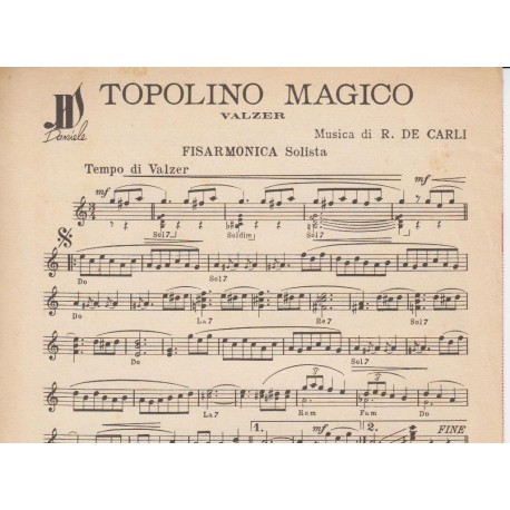 Spartito Music Sheet di `Esedra, Topolino Magico` - mazurca, valzer