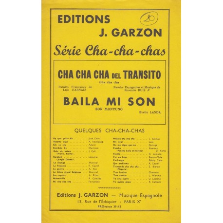 Spartito Music Sheet di `Cha Cha Cha del transito, Baila Mi Son` - Cha Cha Cha, Son montuno