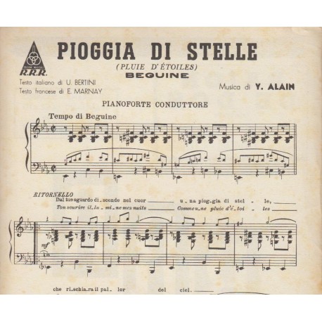 Spartito Music Sheet di `Baion De Dos, Pioggia di Stelle` - Baion, Beguine
