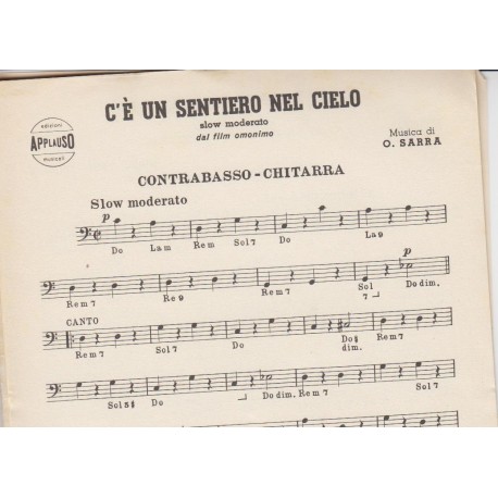 Spartito Music Sheet di `C'è un sentiero nel cielo, Siente a mmè` - slow moderato, allegro moderato