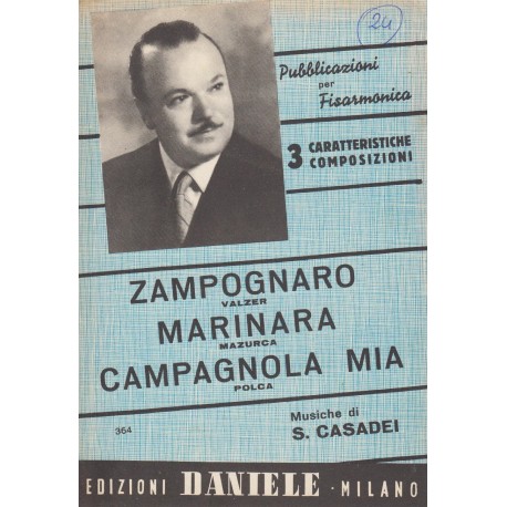 Spartito Music Sheet di `Zampognaro, Marinara, Campagnola Mia` - Valzer, Mazurca, Polca