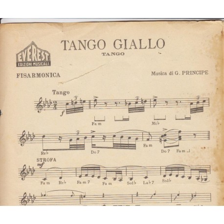 Spartito Music Sheet di `Tango Giallo` - tango