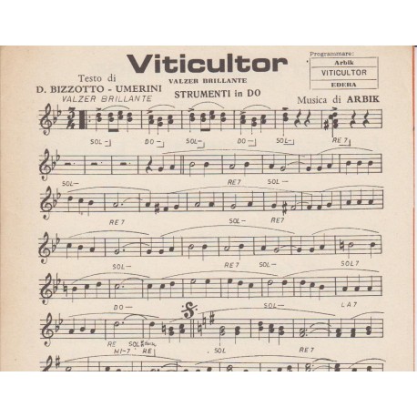 Spartito Music Sheet di `Nomade, Striscia Bianca, La Vedova, Tango Duemila, Viticultor`