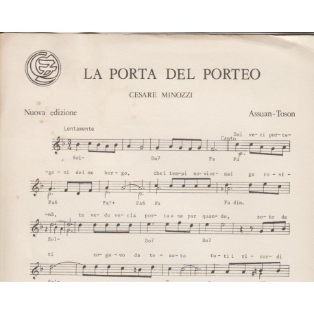 Spartito Music Sheet di `la porta del porteo` - Lento,