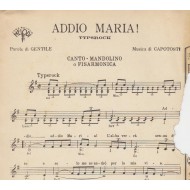 Spartito Music Sheet di `Addio Maria` -
