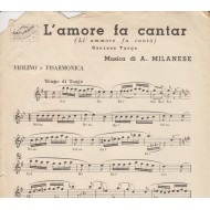 Spartito Music Sheet di `L'Amore Fa Cantar, Senza Lacrime` - tango