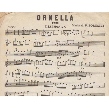 Spartito Music Sheet di `Paradiso, Primavera, Ornella` - Valzer brillante, mazurka, polKa