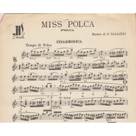 Spartito Music Sheet di `Folletto, Miss Polca` - Valzer, Polca brillante