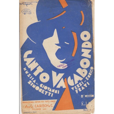 Spartito Music Sheet di `Canto Vagabondo`