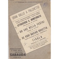 Spartito Music Sheet di `Attraverso il Monferrato, Oh che bella Festa, Se vuoi baciar Rosetta, Tirolo`