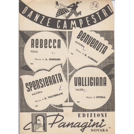 Spartito Music Sheet di `Rebecca, Benvenuta, Spensierata, Valligiana` - Polka, Mazurka, Valzer