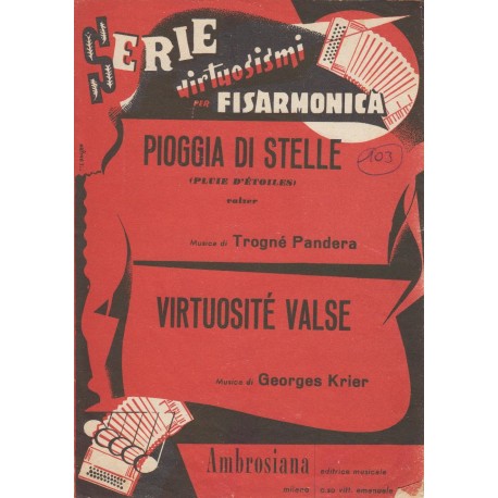 Spartito Music Sheet di `Pioggia di Stelle, Virtuosité Valse` - valzer