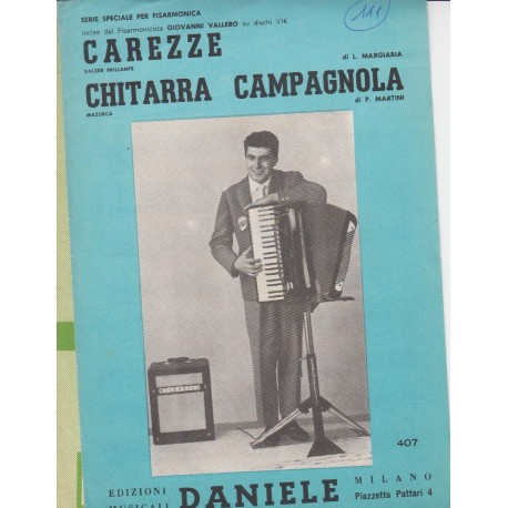 Spartito Music Sheet di `Carezze, Chitarra Campagnola,` - valzer brillante, mazurca
