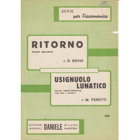 Spartito Music Sheet di `Ritorno, Usignolo Lunatica` - Valzer Brillante, Polca caratteristica