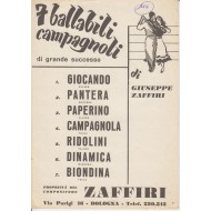 Spartito Music Sheet di `Giocando, Pantera, Paperino, Campanola, Ridolini, Dinamica, Biondina` - Varzer, mazurka, polka