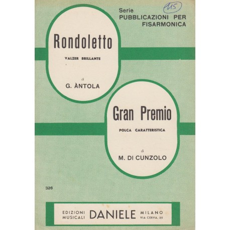 Spartito Music Sheet di `Rondoletto, Gran Premio` - Valzer Brillante, Polca caratteristica