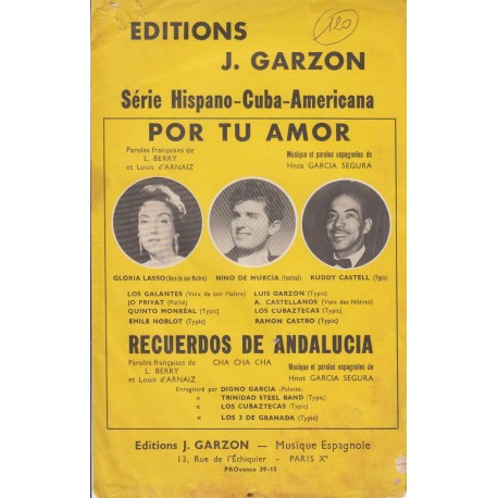 Spartito Music Sheet di `Por tu Amor` - mambo, rumba