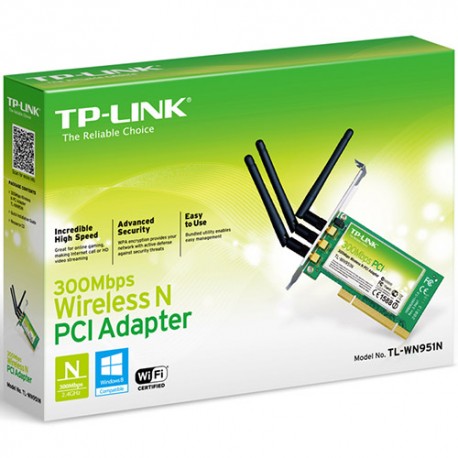 ADATTATORE WIRLESS N PCI TP-LINK 300mps TL-WN851ND