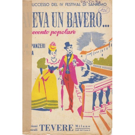 Spartito Music Sheet di `Aveva un Bavero` - Allegretto