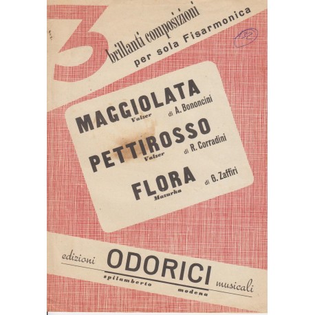 Spartito Music Sheet di `Maggiolata, Pettirosso, Flora,` - Valzer, mazurka