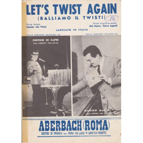 Spartito Music Sheet di `Balliamo il Twist` - let's twist again