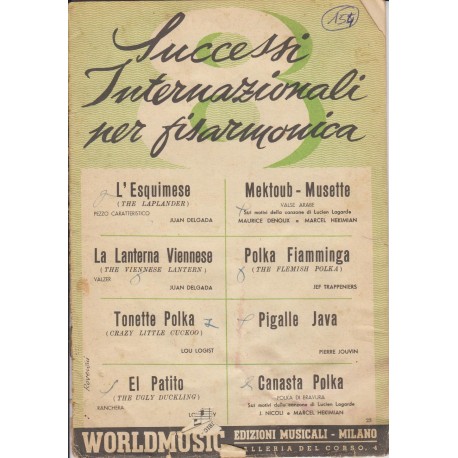 Spartito Music Sheet di `L'esquimese,La lanterna viennese,Tonette Polka,El PatitoMektoub musette, Polka flamminga,