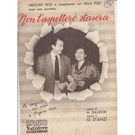 Spartito Music Sheet di `Non t'aspetterò stasera` - Slow