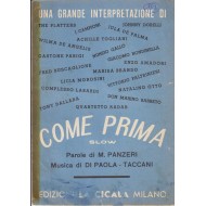 Spartito Music Sheet di `Come prima` - Slow